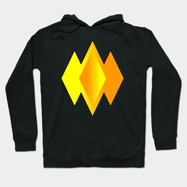 Yellow-Orange Diamonds Hoodie by BKAllmighty